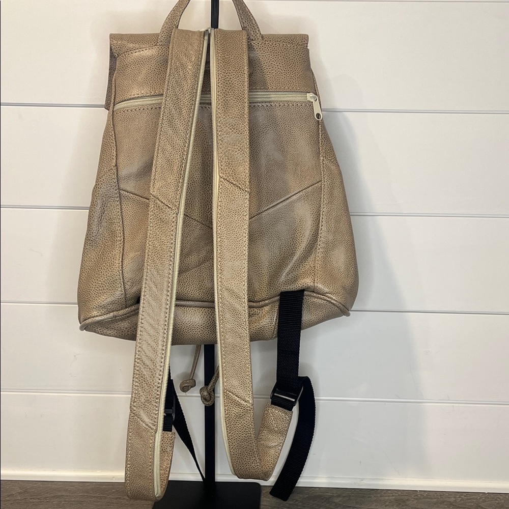 Fringe Pebble Leather Backpack - image 3